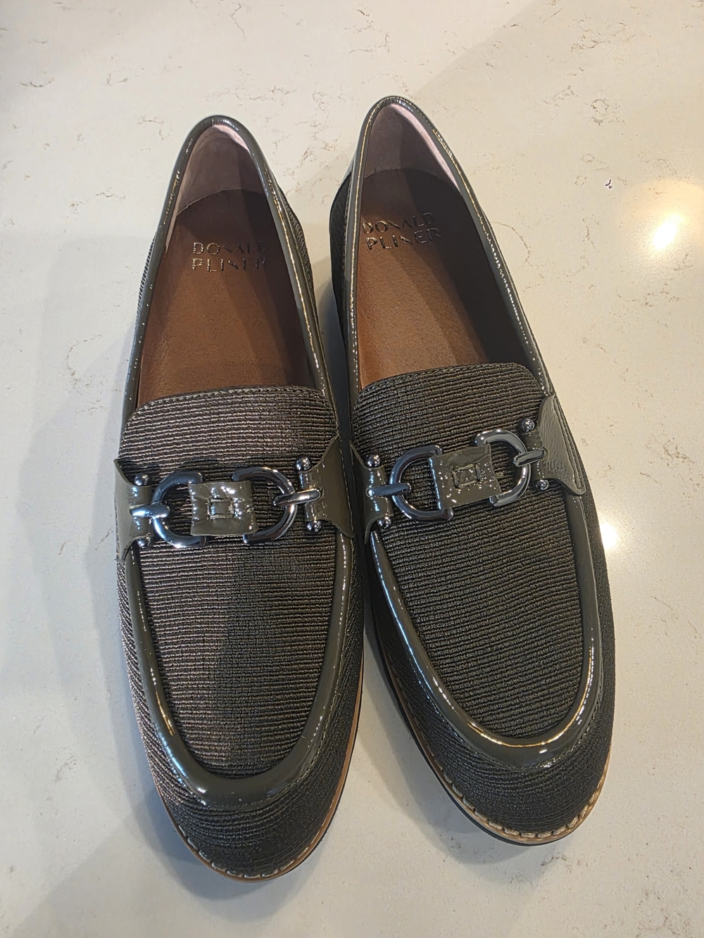 Donald J. Pliner Women’s Olive Leather Trim Loafers - Size 9.5 Fits Like A 9